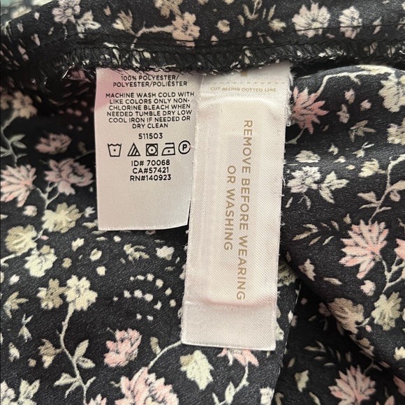 LOFT Floral Print Short Ruffle Sleeve Wrap Dress - Picture 5 of 5